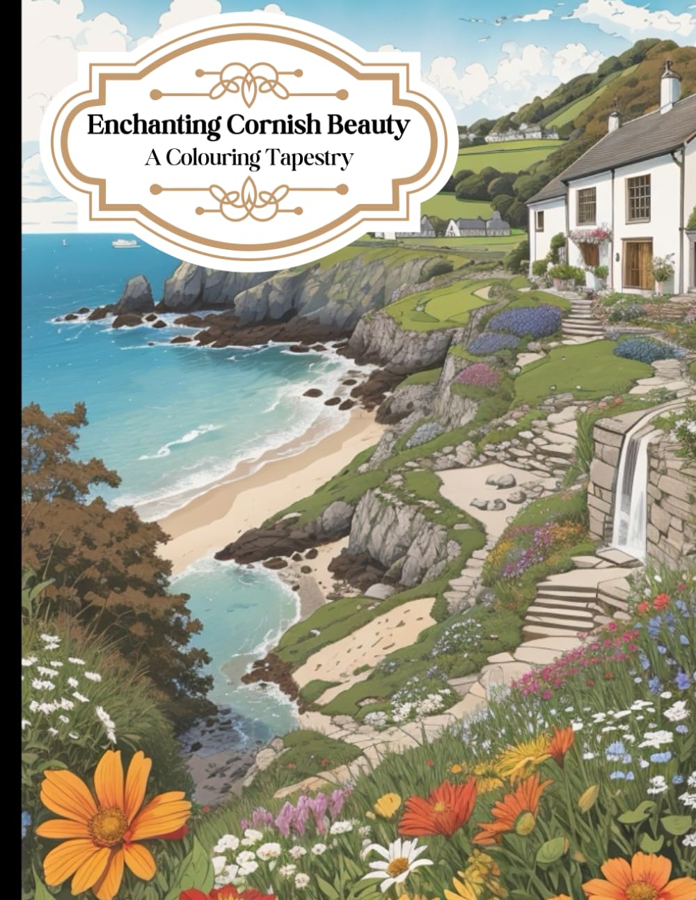 Enchanting Cornish Beauty - A Colouring Tapestry: A4 Colouring Book, 120 Page Colouring Book