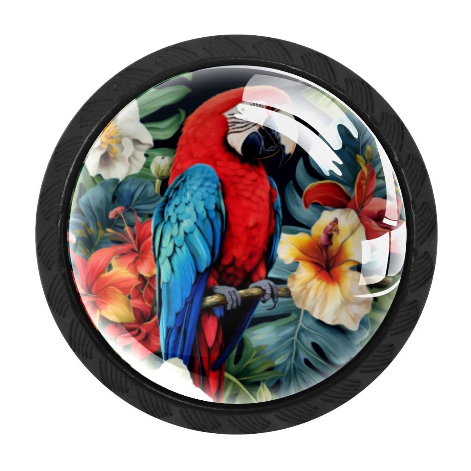 CHENZZZZ 4 Pack Parrot Kitchen Cabinet Knobs Drawer Knobs Door Dresser Handles for Personalized Gifts Great for Any Occasion
