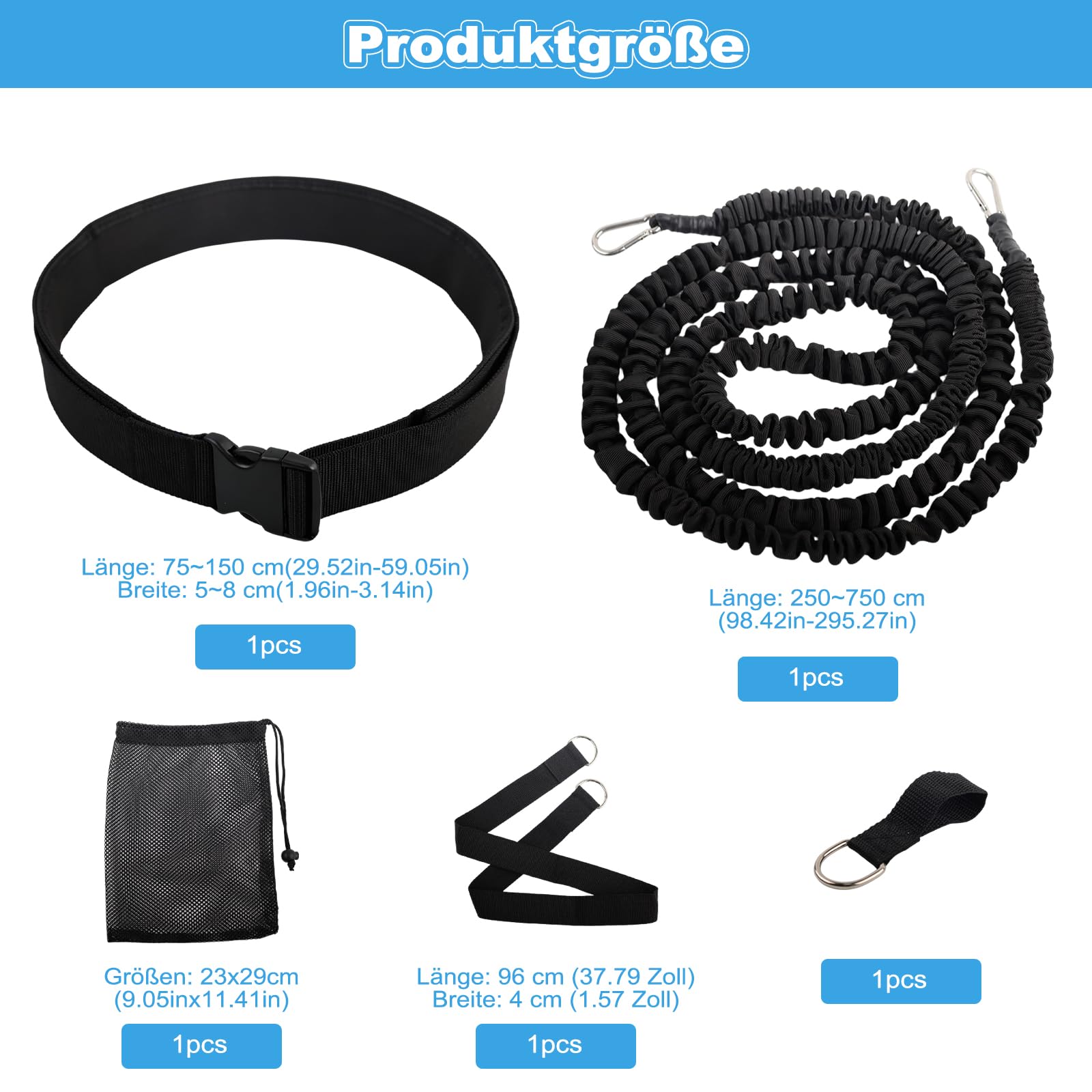 Schwimmhilfe Erwachsene Set, Schwimmgürtel, 2.5-8M Einstellbare Schwimmwiderstand Gürtel, Schwimmgürtel kinder Schwimmgurt mit elastischen Gummibändere, für Anfänger und Profis und das Schwimmtraining