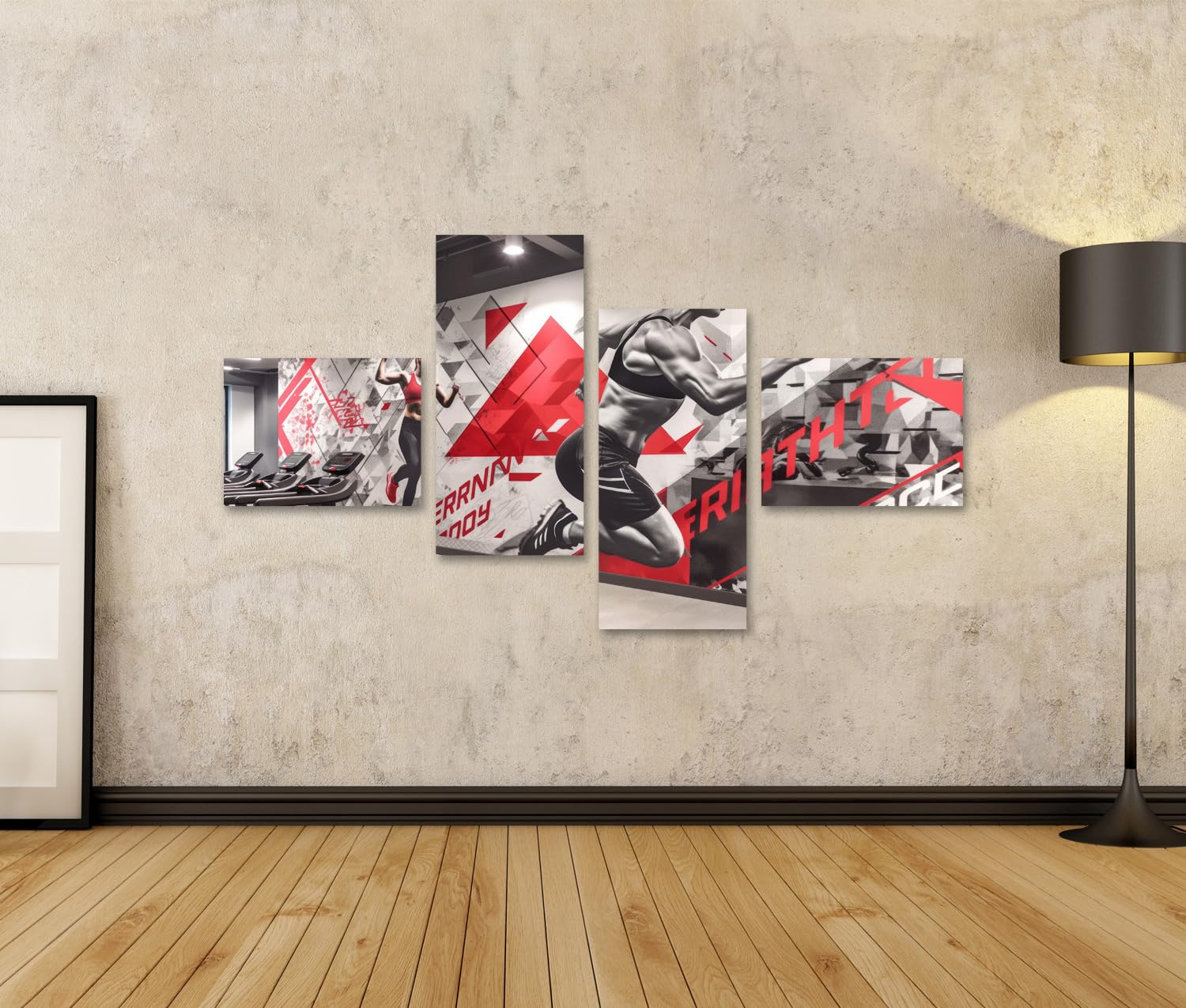 islandburner Quadro su tela donne Fitness motivazione in palestra moderna per palestra appassionati di fitness palestra palestra Immagini murali poster