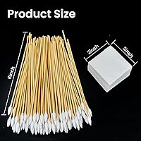 Vista 6 de PINGMIC Gun Cleaning Supplies in Box - Pistol Swabs & 9mm Cleaning Patches Combo Pack, Includes 6" Long Swabs and 2" Lint-Free Patches, Universal