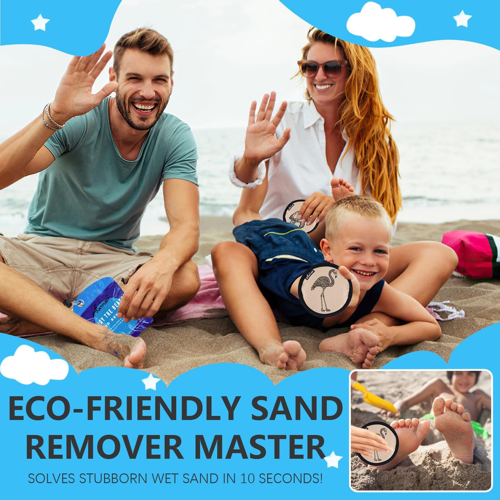Beach Sand Remover Sand Eraser Kids Men Women Family 2026 Beach Vacation Essentials Cruise Ship Must Haves Day Travel Accessories Supplies Gear Stuff Necessities Items Thing Gadgets Wear Needs Gift