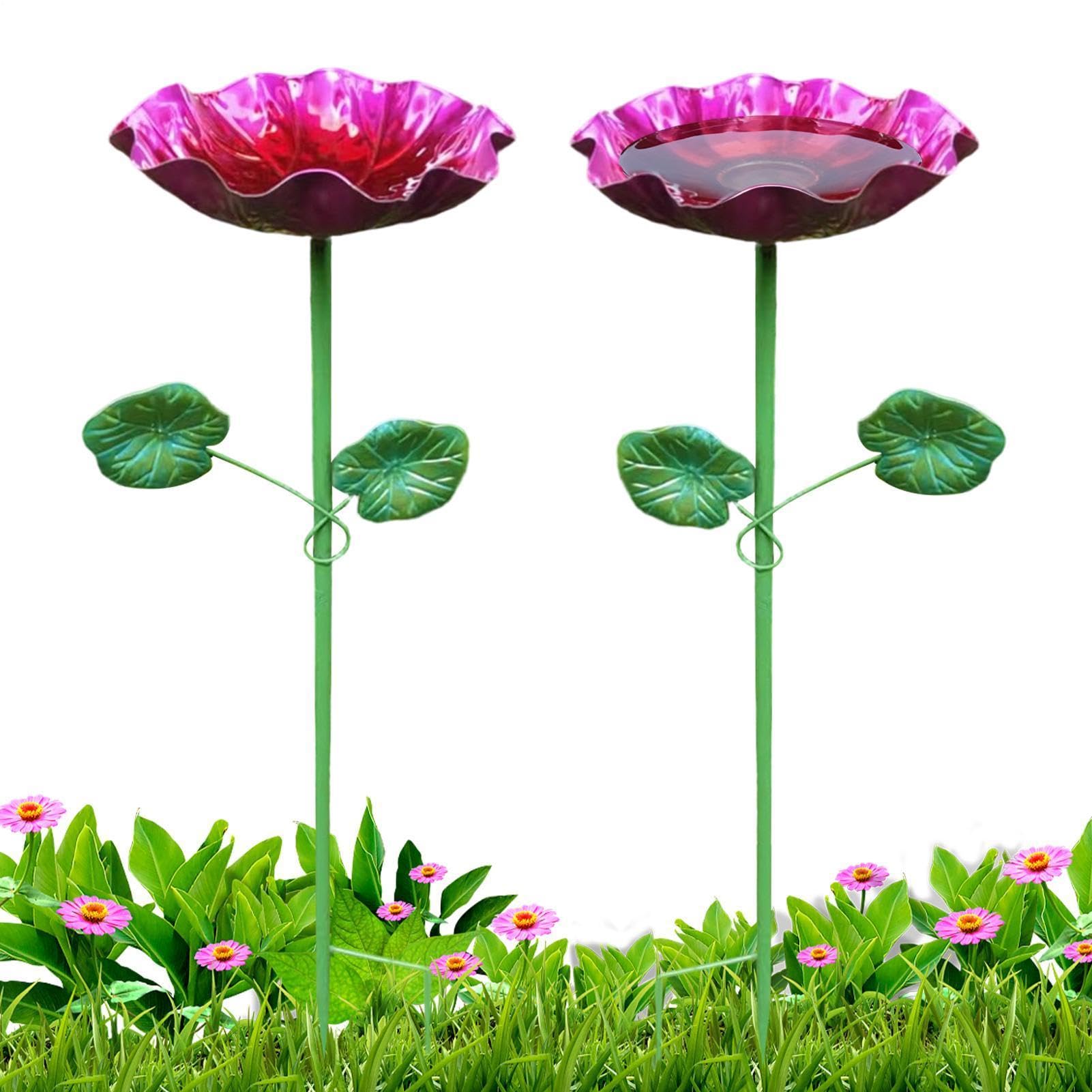 Abreuvoir extérieur pour colibris et papillons - Bol décoratif en métal pour grand jardin