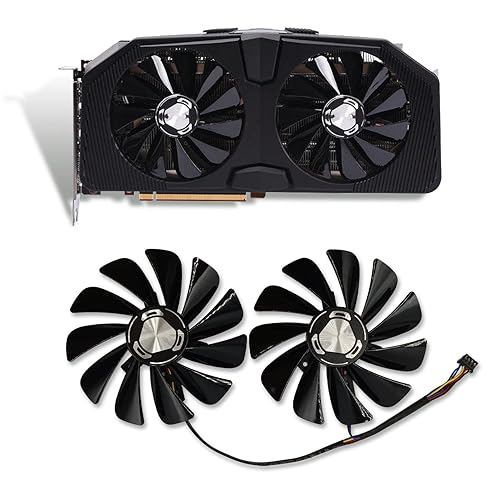 Cavabien Ventilador de refrigeración para tarjetas gráficas XFX Radeon RX 5600XT 5700XT FDC10U12S9-C de 4 pines RX 5600 5700 XT RAW II