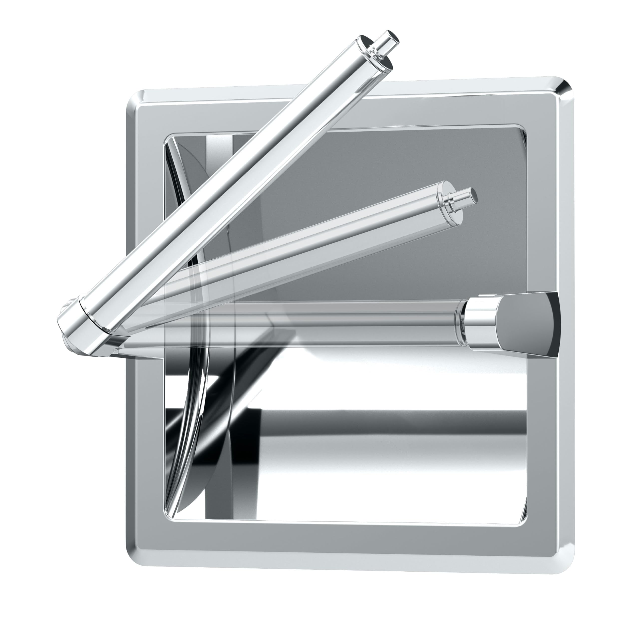Gatco 750 Recessed Pivoting Toilet Paper Holder, Wall Mounted, Heavy Duty Metal Tissue Holder for Bathroom - Available in Chrome - Image 4
