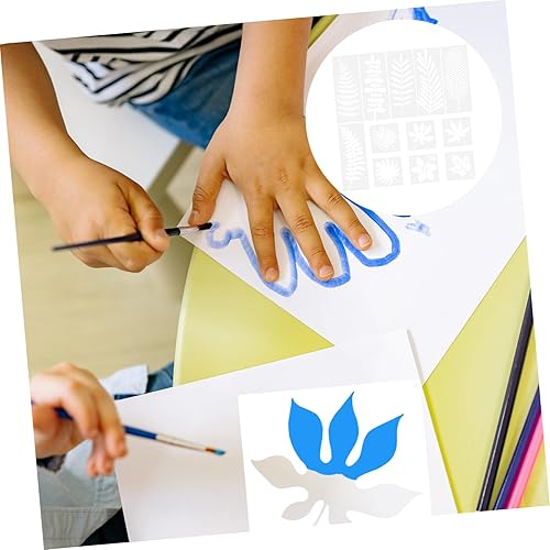 Miniatura 3 de EXCEART 12 moldes de dibujo para mascotas, plantillas de dibujo, plantillas de pintura de flores, plantillas decorativas de pared para pintar,