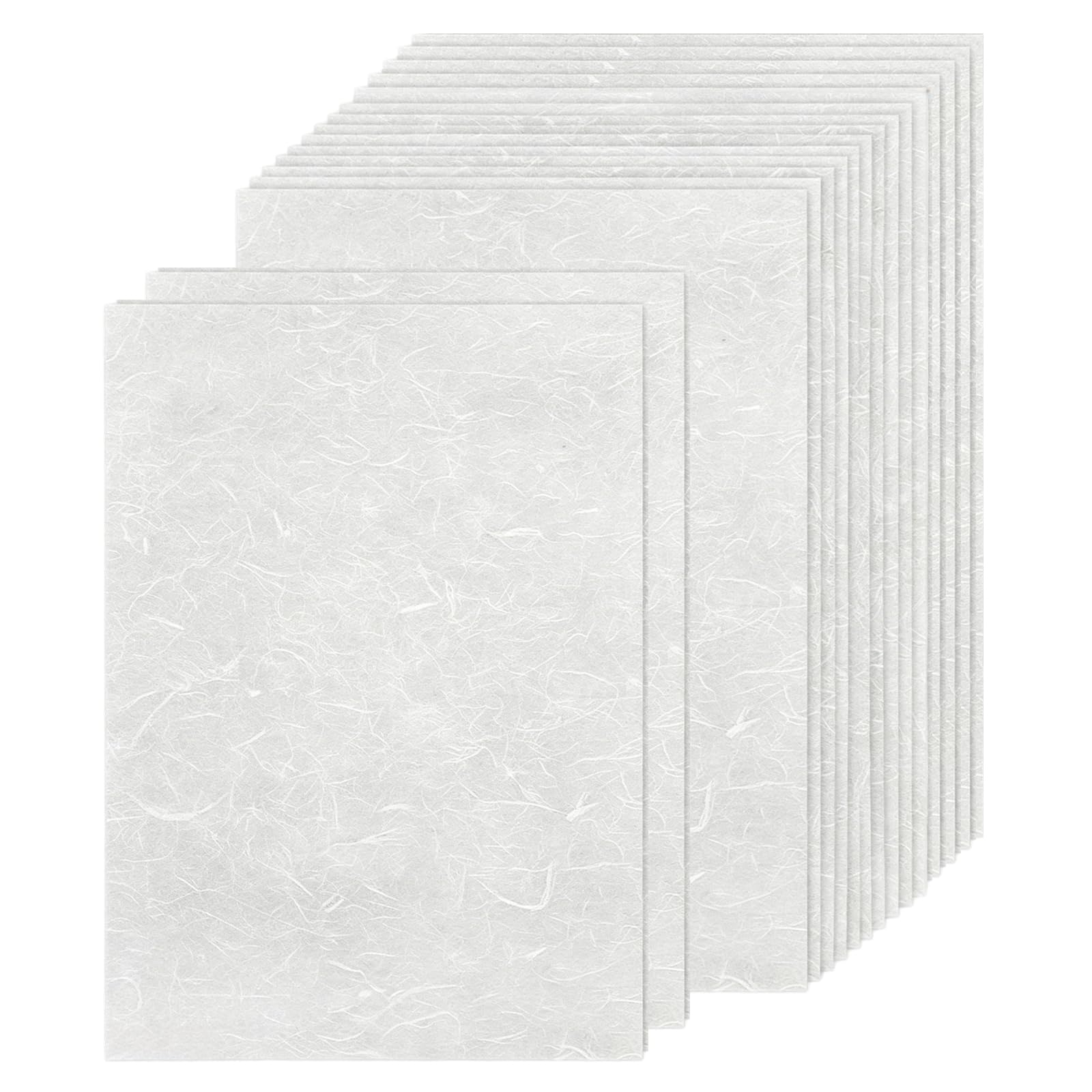 120 Sheets A4 Mulberry Paper, Textured Printable Rice Paper for Decoupage Handmade Washi Papers for Writing Painting Card Making DIY Crafts (29 × 19cm)