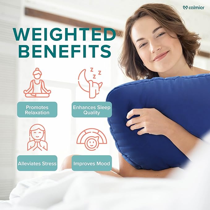 Almohada Ponderada de 9 lb con Relleno de Microesferas y Funda Extraíble miniatura 4