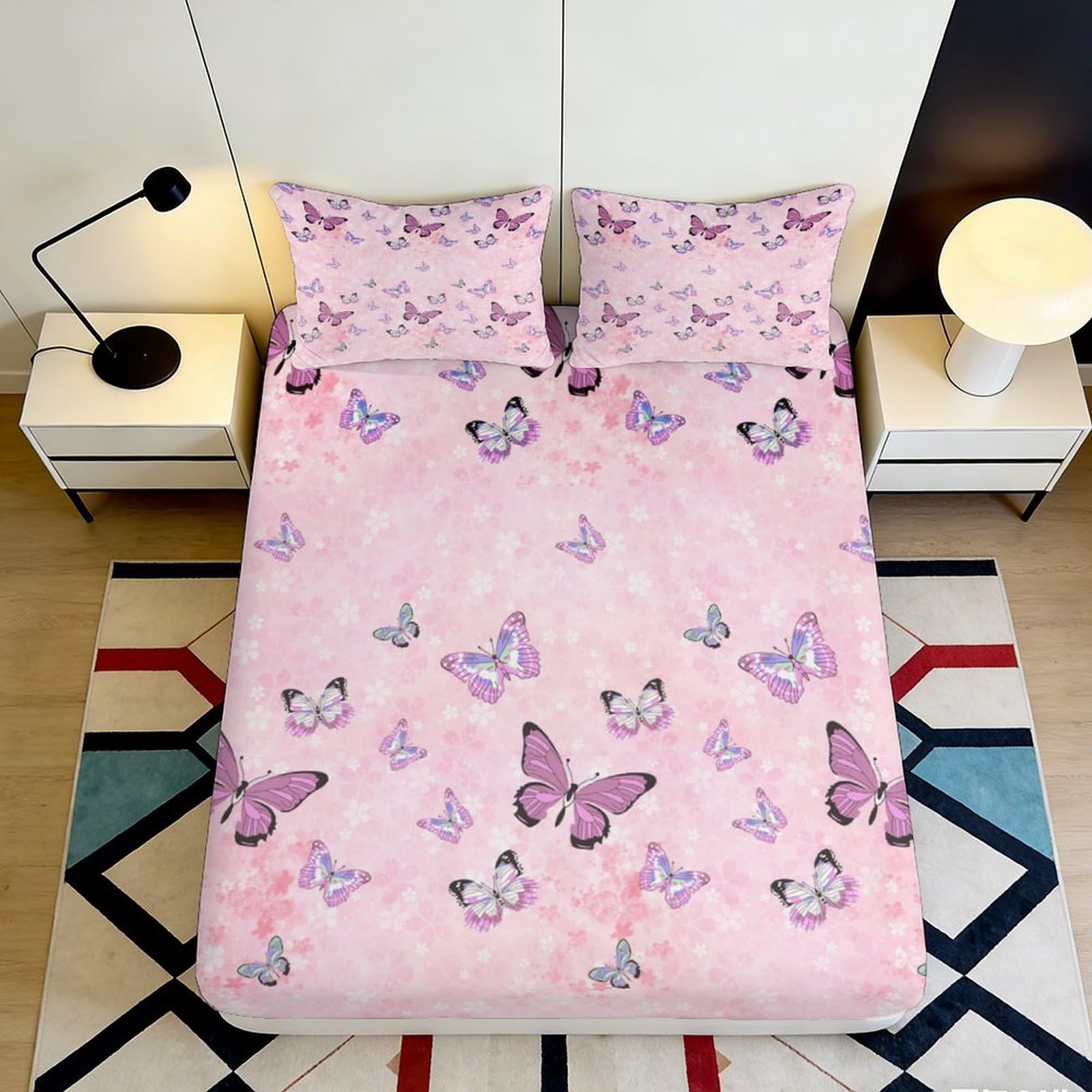 3D Printed Western Horse Fitted Sheet Microfiber Deep Pocket Non-Slip Bedroom Decor Cowboy Horse Mattress Fitted Cover Washable 120x200x25cm