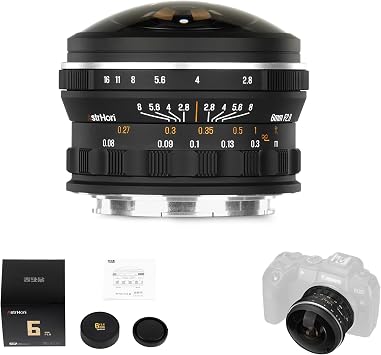 AstrHori 6mm F2.8 Full-Frame Circular Fisheye Lens, 220 Ultra-Wide Angle, Manual Focus, Ideal for Landscape, Architecture & Creative Photography Fit for RF-Mount