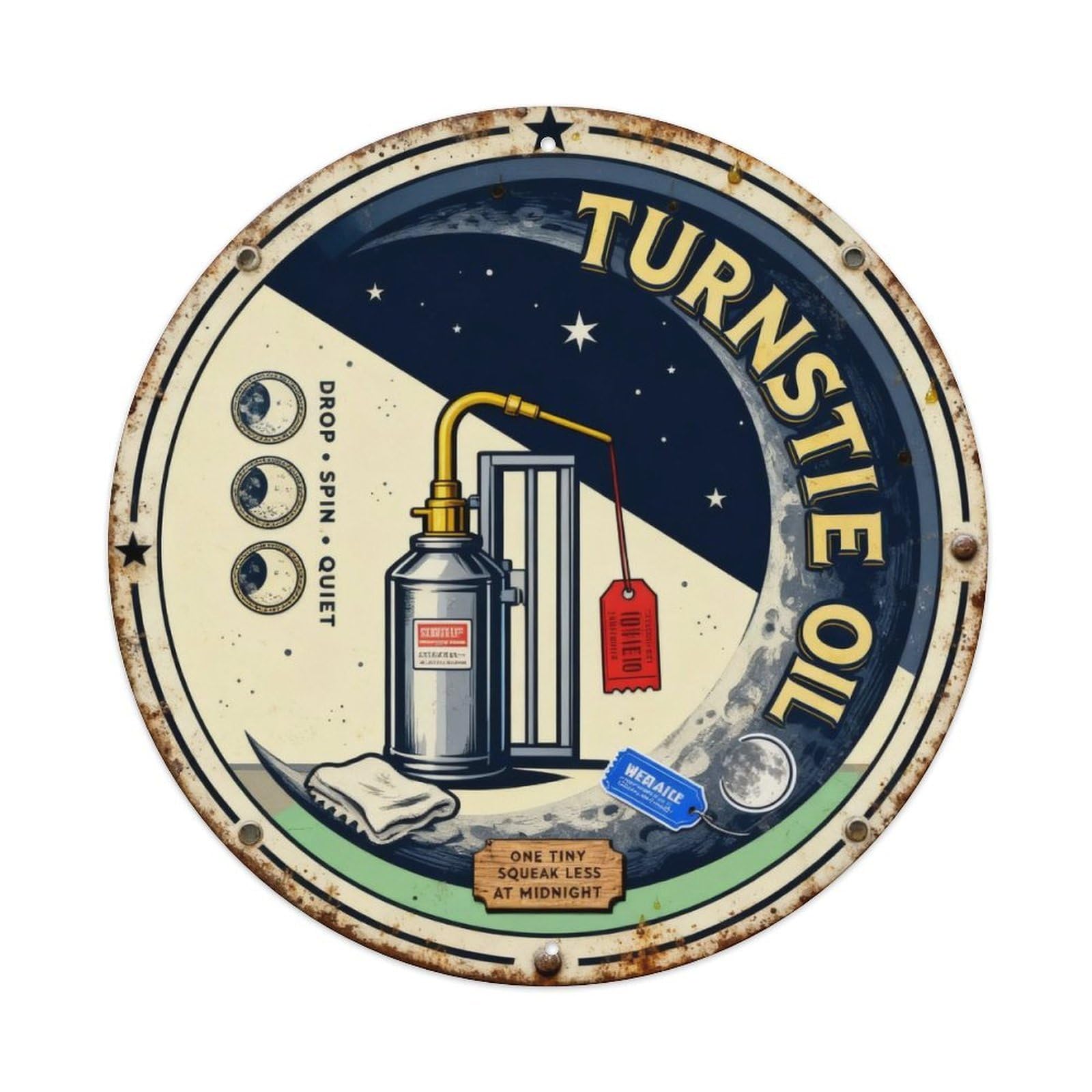 Turnstile Oil Sign Metal Tin Sign Plaque