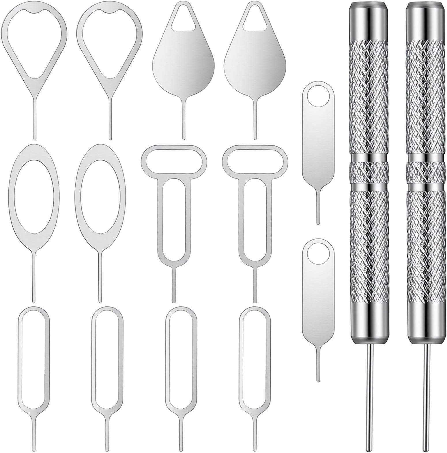 16Pcs Sim Card Removal Tool Set, Sim Ejector Tool Smooth and Burr-Free SD Card Removal Tools Key Cards Tray Ejector Pins for All Cell Phones