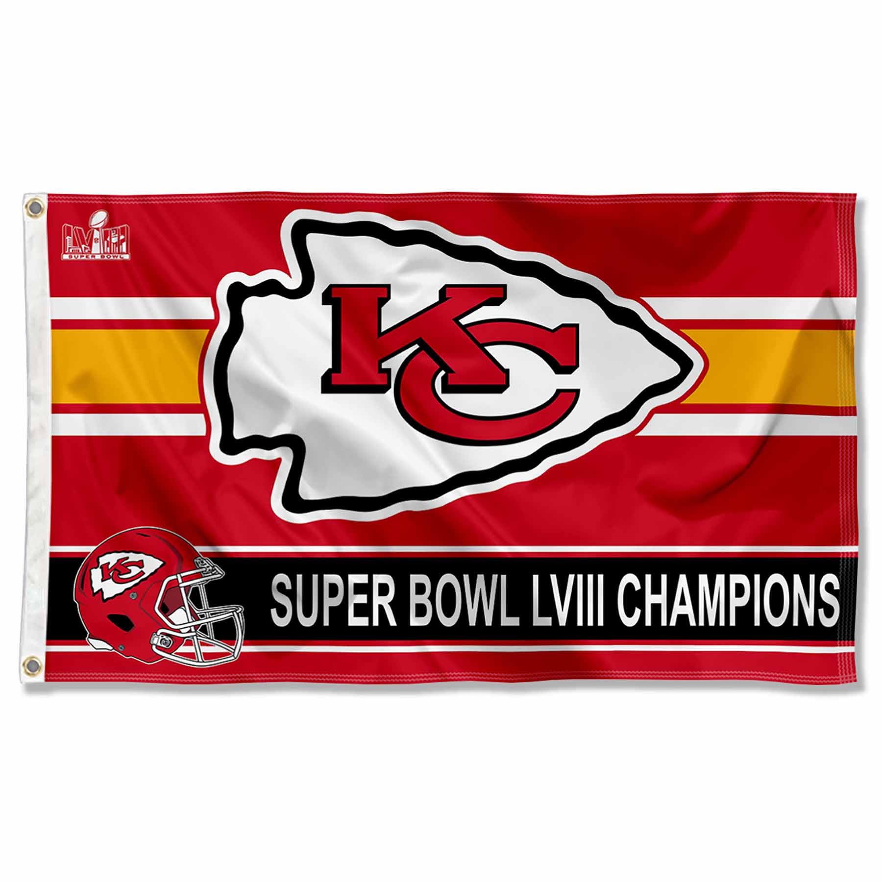 WinCraft Kansas City Chiefs 2024 Super Bowl Champions Flag Outdoor Indoor 3x5 Foot Banner