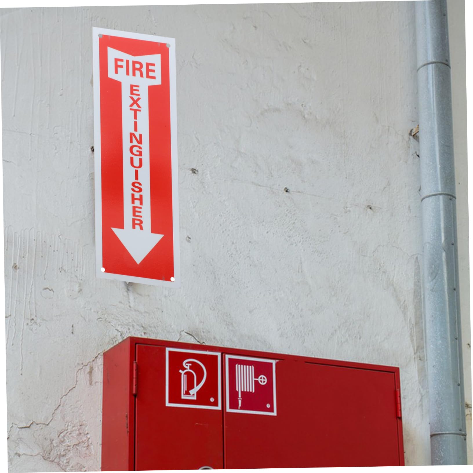 FUNOMOCYA Fire Extinguisher Sign for Retail Store Outdoor Indoor Sturdy Aluminum Alloy Safety Sign
