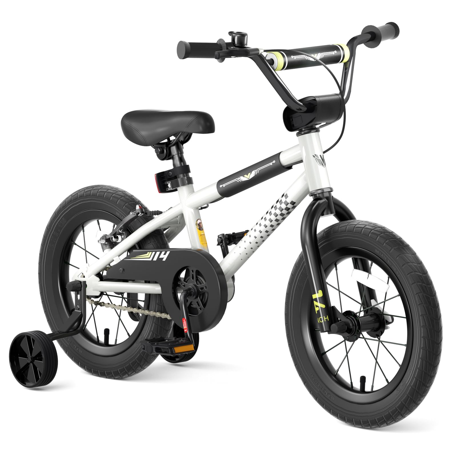 67i BMX Toddler Bike with Training Wheels 12/14/16 Inch Kids Bicycle Boys Girls Age 3-8 Durable Steel Frame Adjustable Seat Coaster Brake Bicicleta para Niños