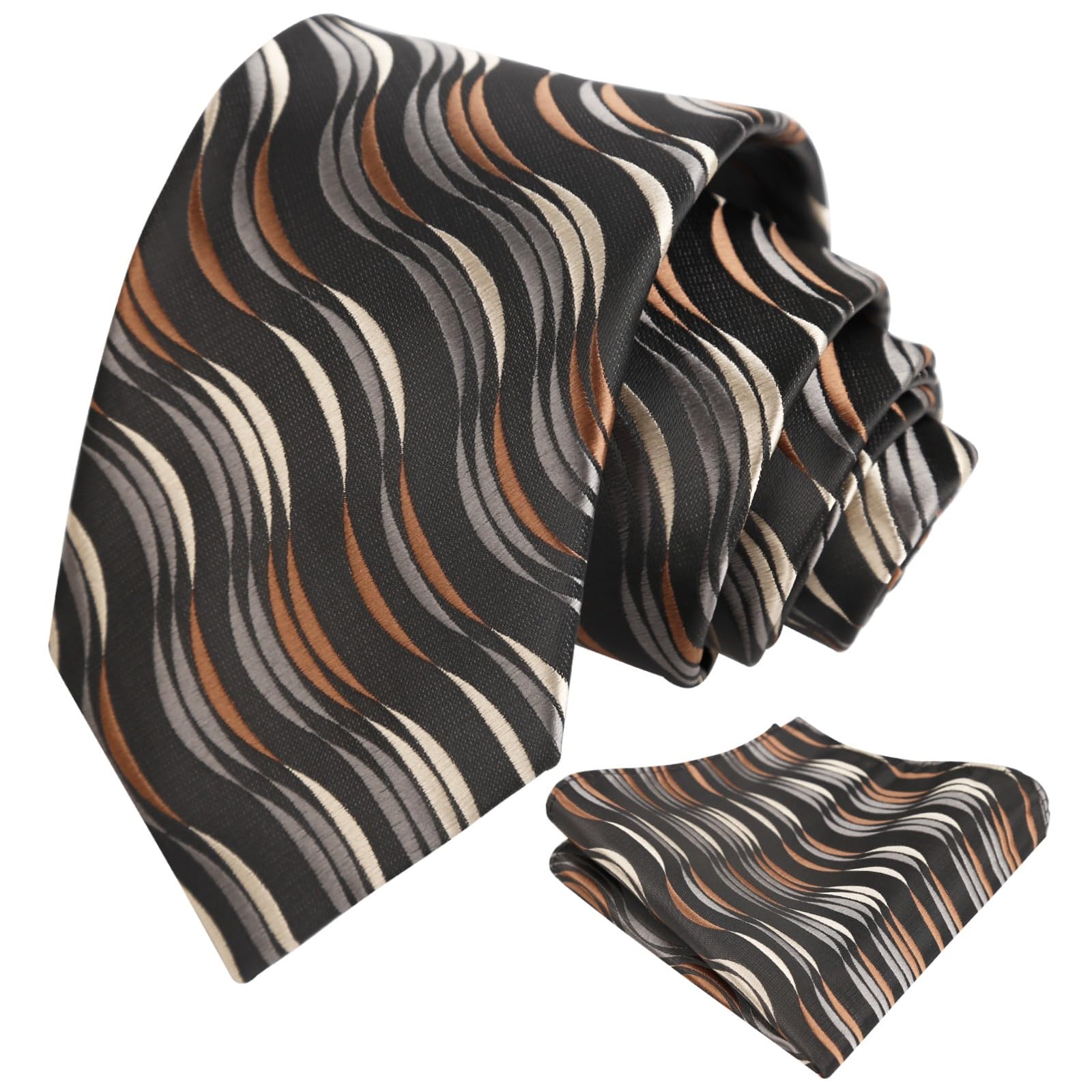 Alizeal Mens 3.15'' Gradient Novelty Tie Set with Pocket Square