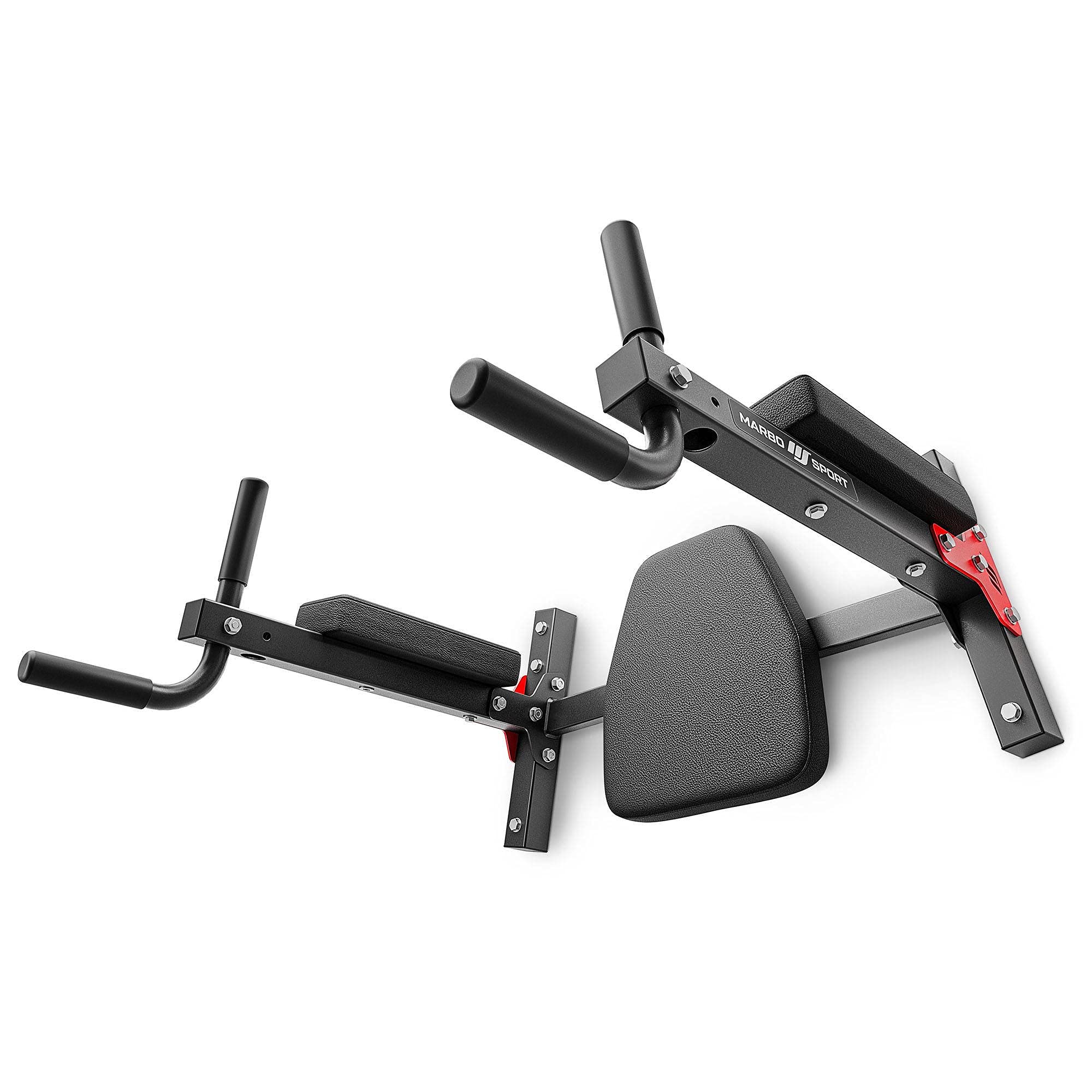 Marbo Sport - Stazione di Immersione MH-D101 2.0 – con braccioli ergonomici e Maniglia Regolabile – Attrezzi Palestra casa Multifunzione per Allenamento Fitness Completo a casa