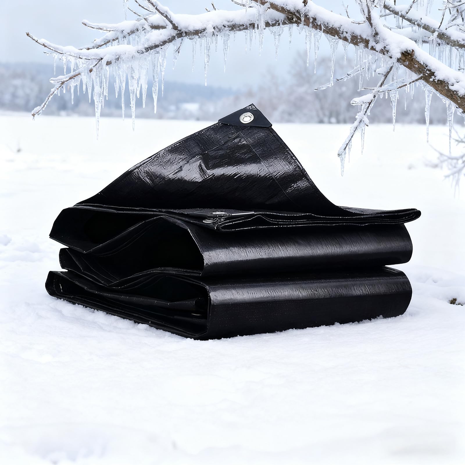 Lona impermeable que evita roturas por viento y sol toldo grande negro de 240x360 cm