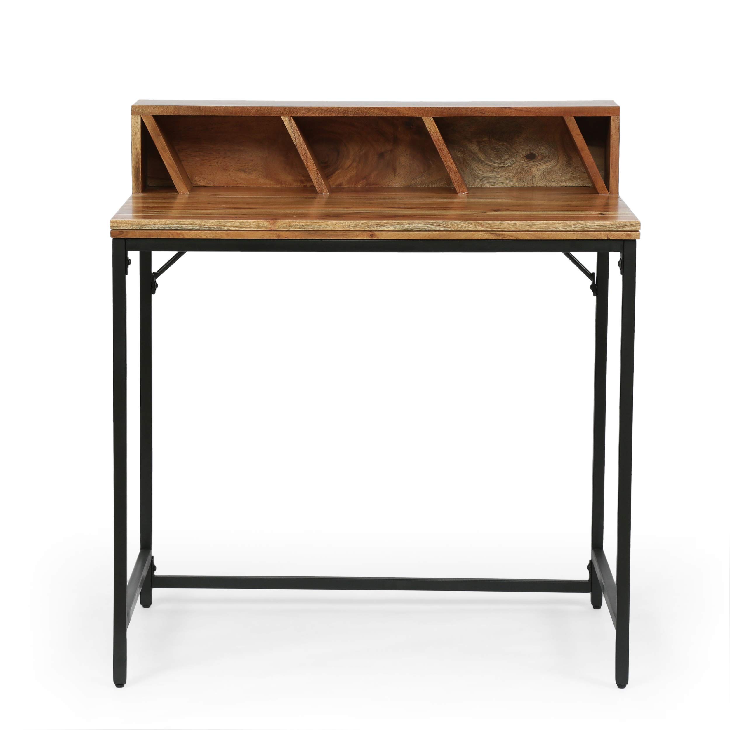 Christopher Knight Home Desk, Metal Wood, Black + Natural