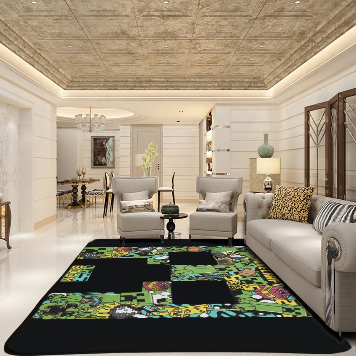 Amazon｜マイクラ カーペットフロアマット ラグ ラグマット 低反発