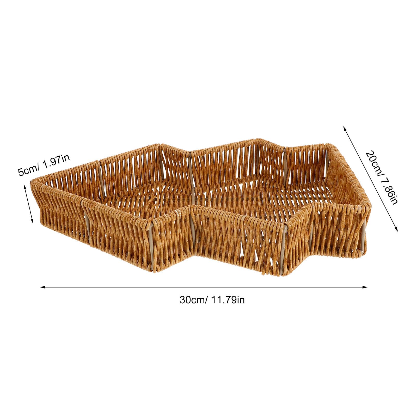2 Pezzi Cesto per Pane Intrecciato in Vimini a Forma di Country, Leggero e Sicuro per Alimenti, per Feste e Eventi in Farmhouse