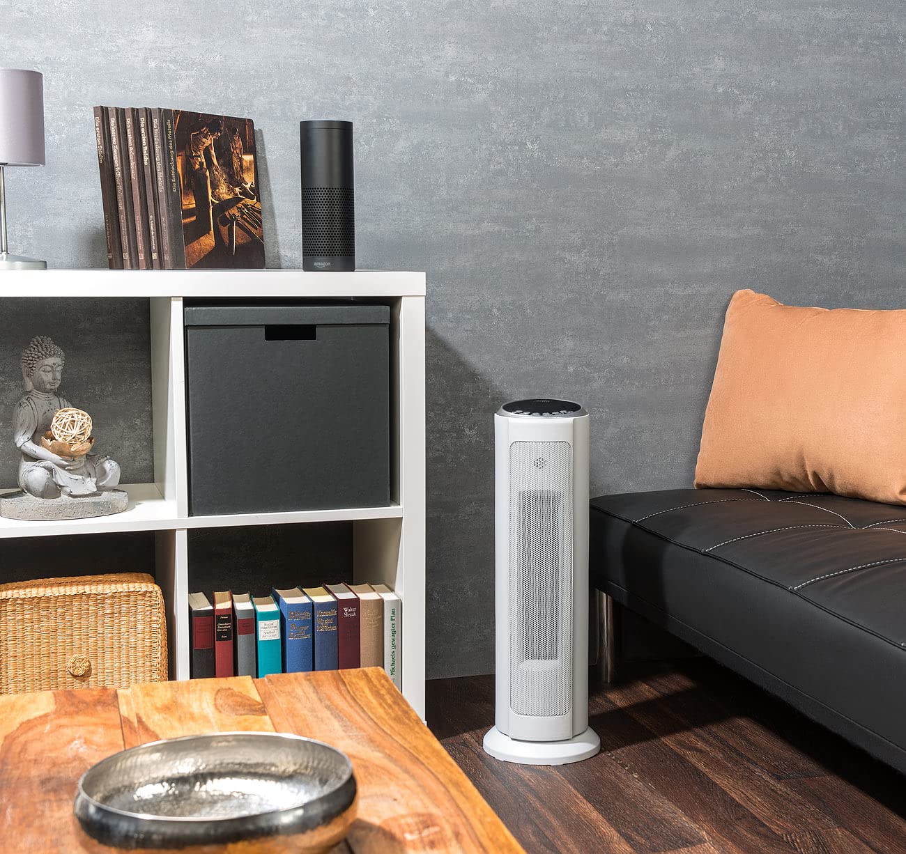 Sichler Haushaltsgeräte calefactor cerámico WiFi de torre 2000 W, compatible con Alexa y Google Assistant