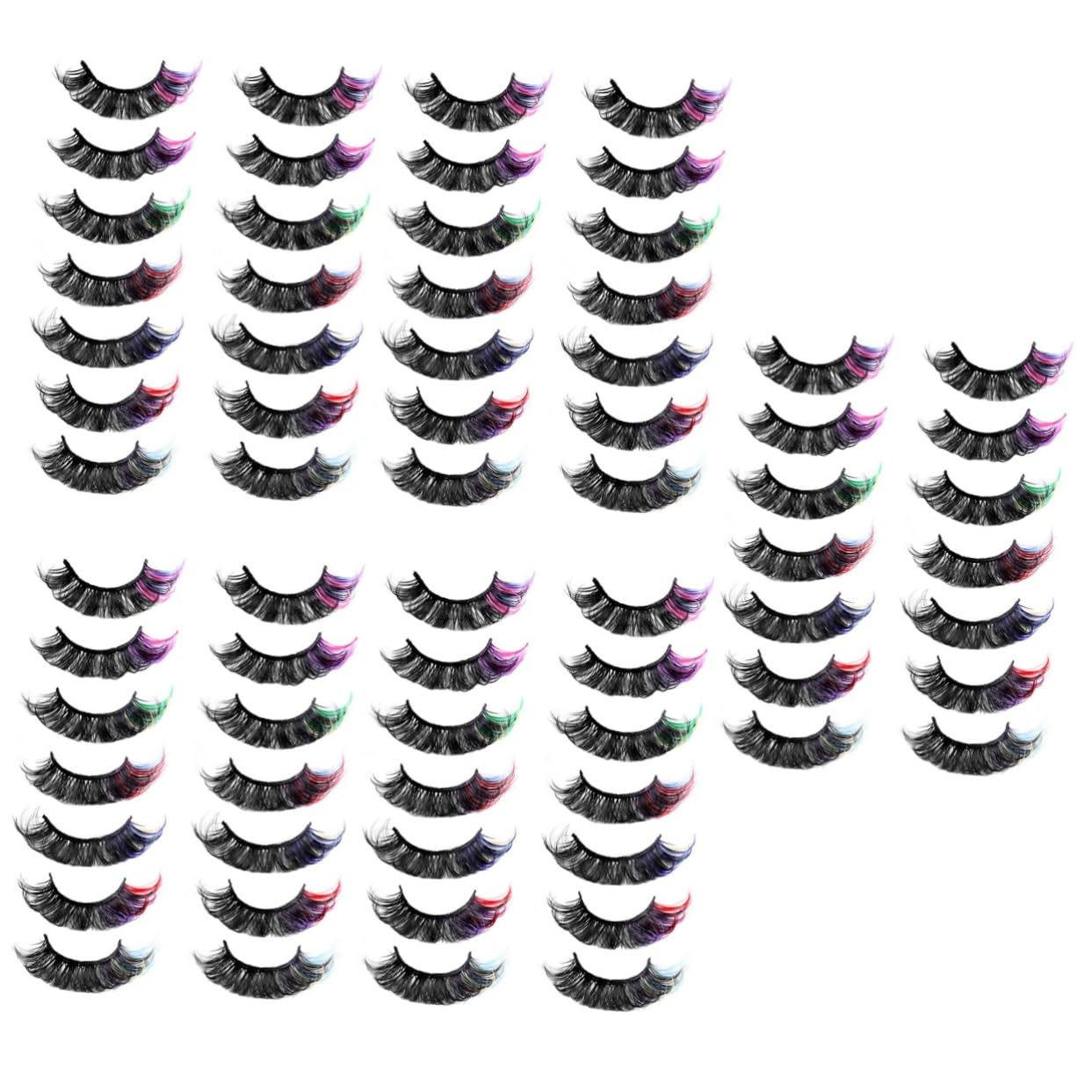 Housoutil 35paia Colorate Arricciate Per Halloween e Cosplay Multi-colore Naturale Facili Applicare Per Feste