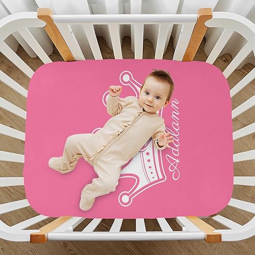 Miniatura 9 de Pack N Play - Sábanas personalizadas para bebés y niñas, paquete personalizado de elefante de girasol y sábana de juego con nombre, sábanas bajeras