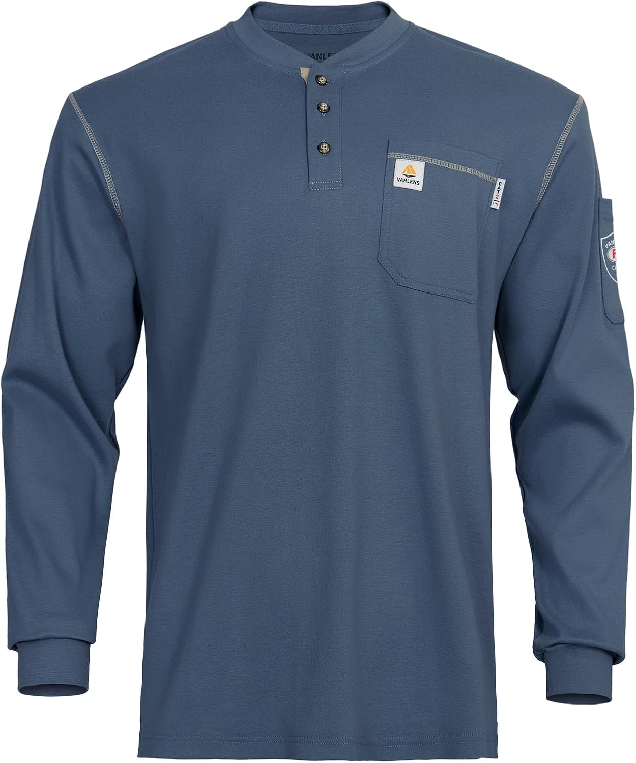 FR Shirts for Men CAT2/HRC2 Flame Resistant Shirts 6.5oz Light Weight Long Sleeve Fire Retardant Shirts