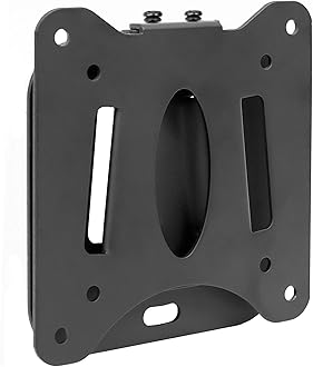 Mount-It! Fixed TV Wall Mount for 13 - 32 LCD or LED Flat Panel Screens, 60 Lbs (30 kg) Load Capacity, VESA 75x75 mm and 100x100 mm, Black