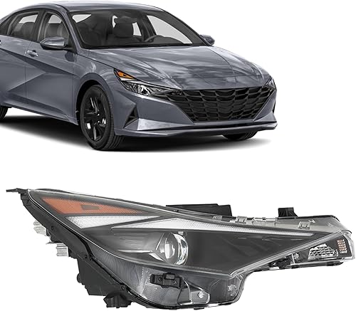 munirater Repuesto de montaje de faro delantero derecho para Elantra 2021-2022 lado del pasajero 92102AB000