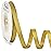 Ribbli Double Faced Gold Satin Ribbon,3/8 x Continuous 25 Yards,Use for Bows Bouquet,Gift Wrapping,Floral Arrangement