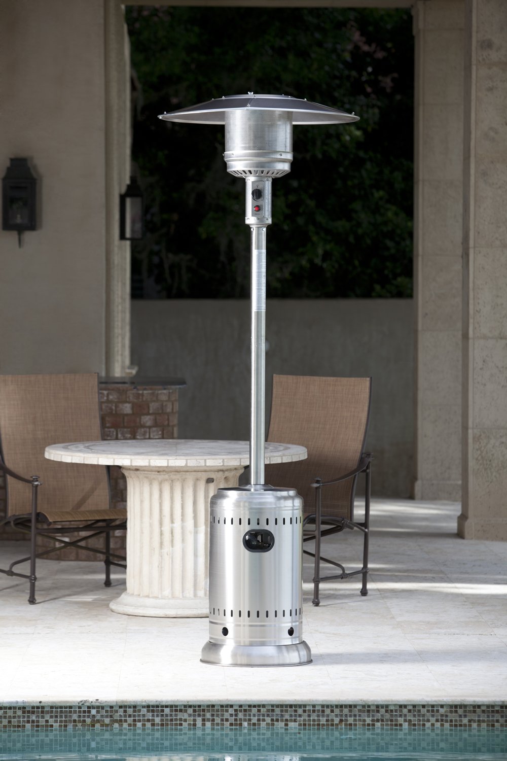 Outdoor Fire Pit Commercial Patio Heater Mocha With 46,000 BTU