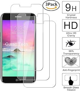 Guran [3 Unidades] Protector de Pantalla Vidrio Cristal Templado para LG K10 2017 Smartphone Glass Vidrio Templado Film (9H, 2.5D Edge, 0.3mm)