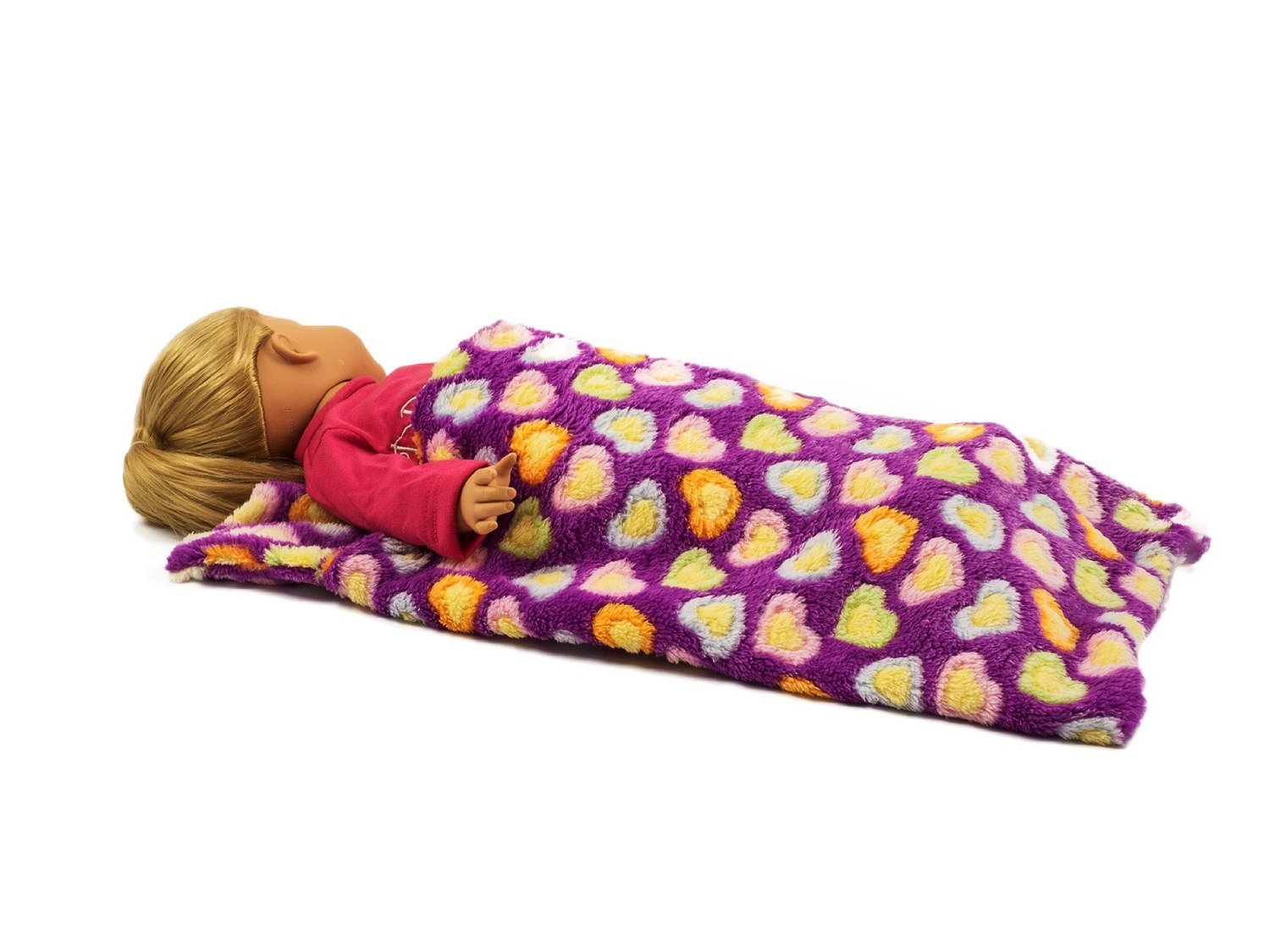 THE QUEEN'S TREASURES 18 Inch Doll Accessories, Soft Purple Sleeping Bag Bedding Accessories, Compatible with American Girl Dolls