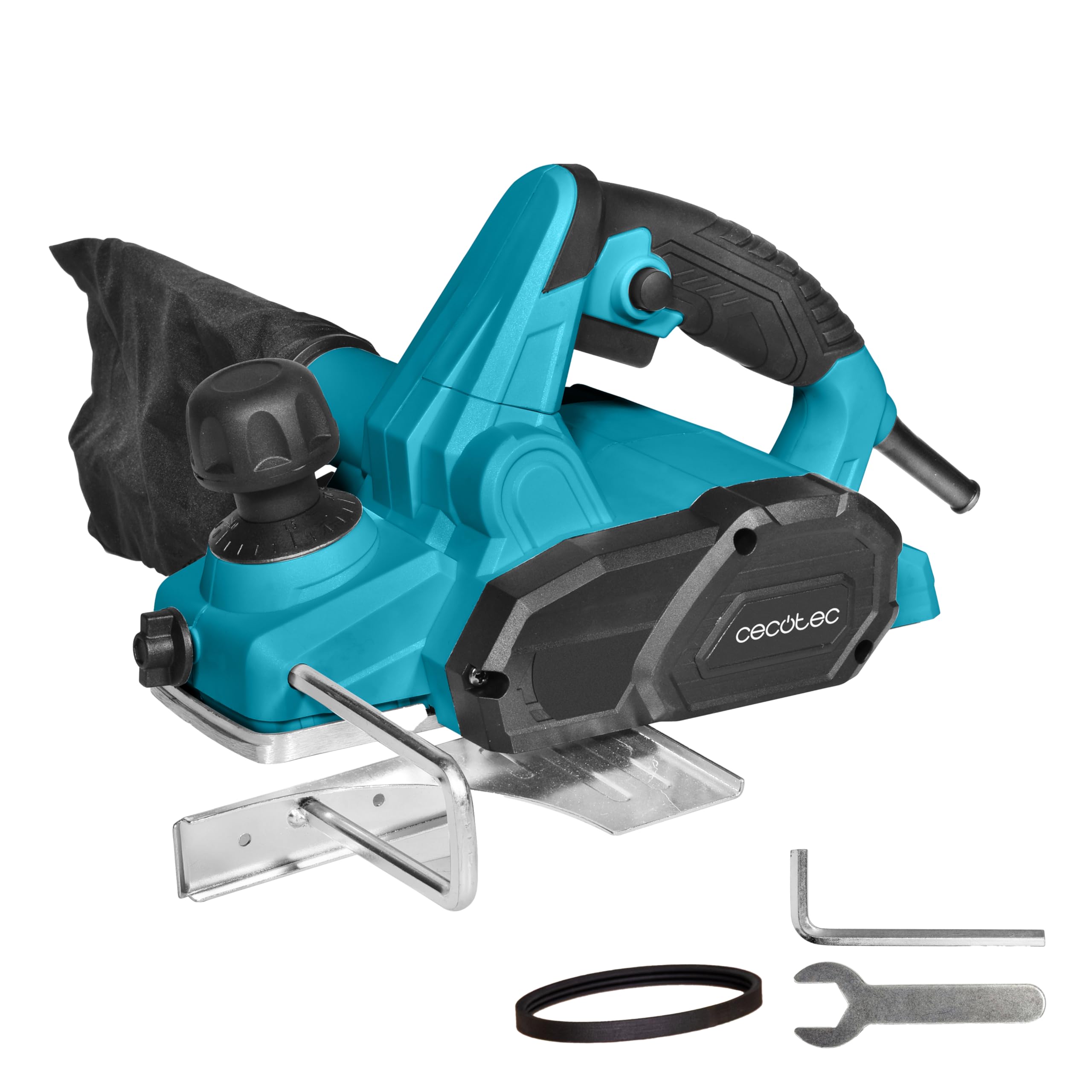 Cecotec Cepillo Eléctrico para Madera con Cable Fast&Clean 3000 Agile. 650W, 16800rpm, Profundidad 2mm, Ancho 82mm, Dobles Cuchillas Reversibles, Bolsa de Recogida, Conexión para Aspirador, Cable 3m