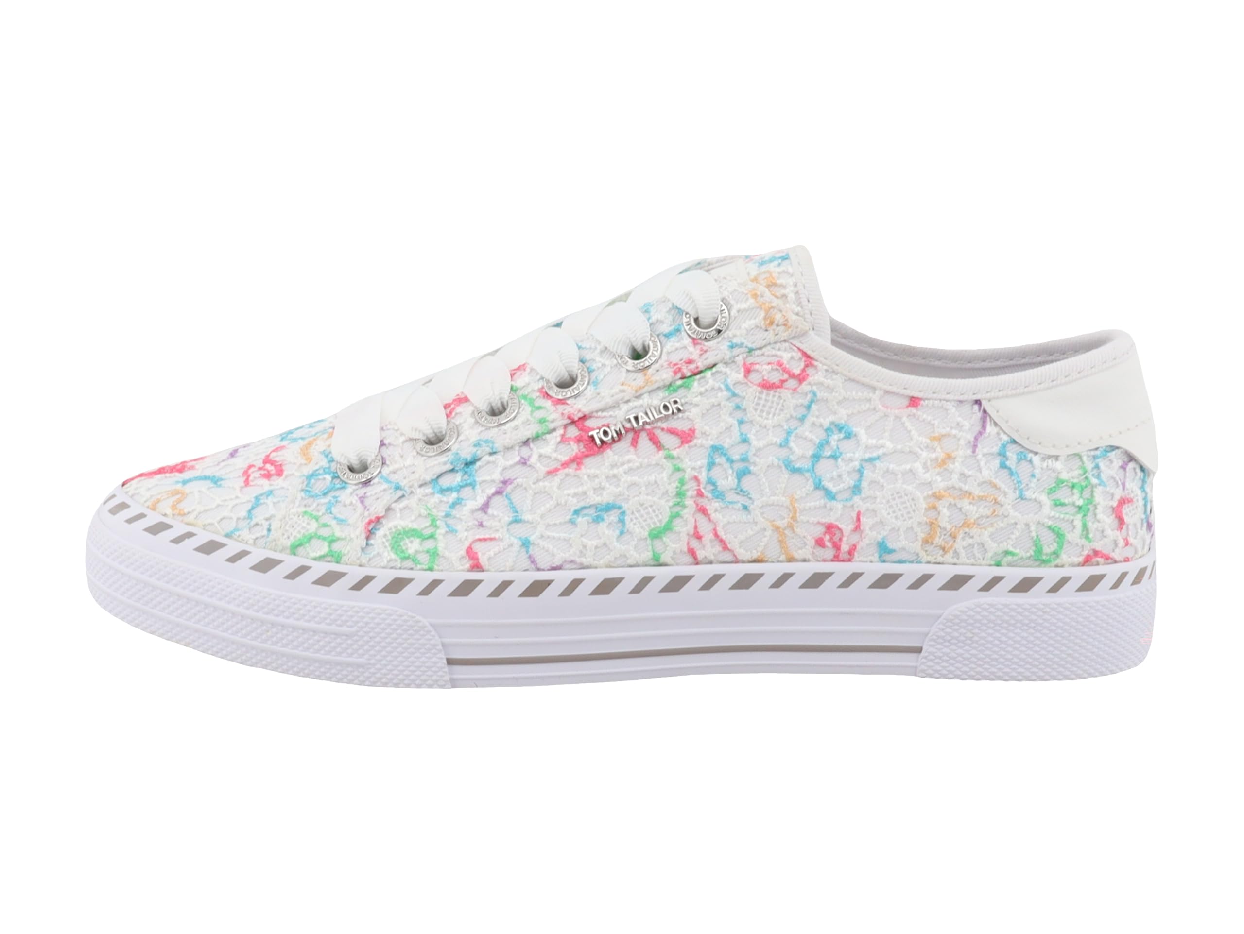 TOM TAILOR Women 9590070003 Sneaker, White Multi, 8.5 UK