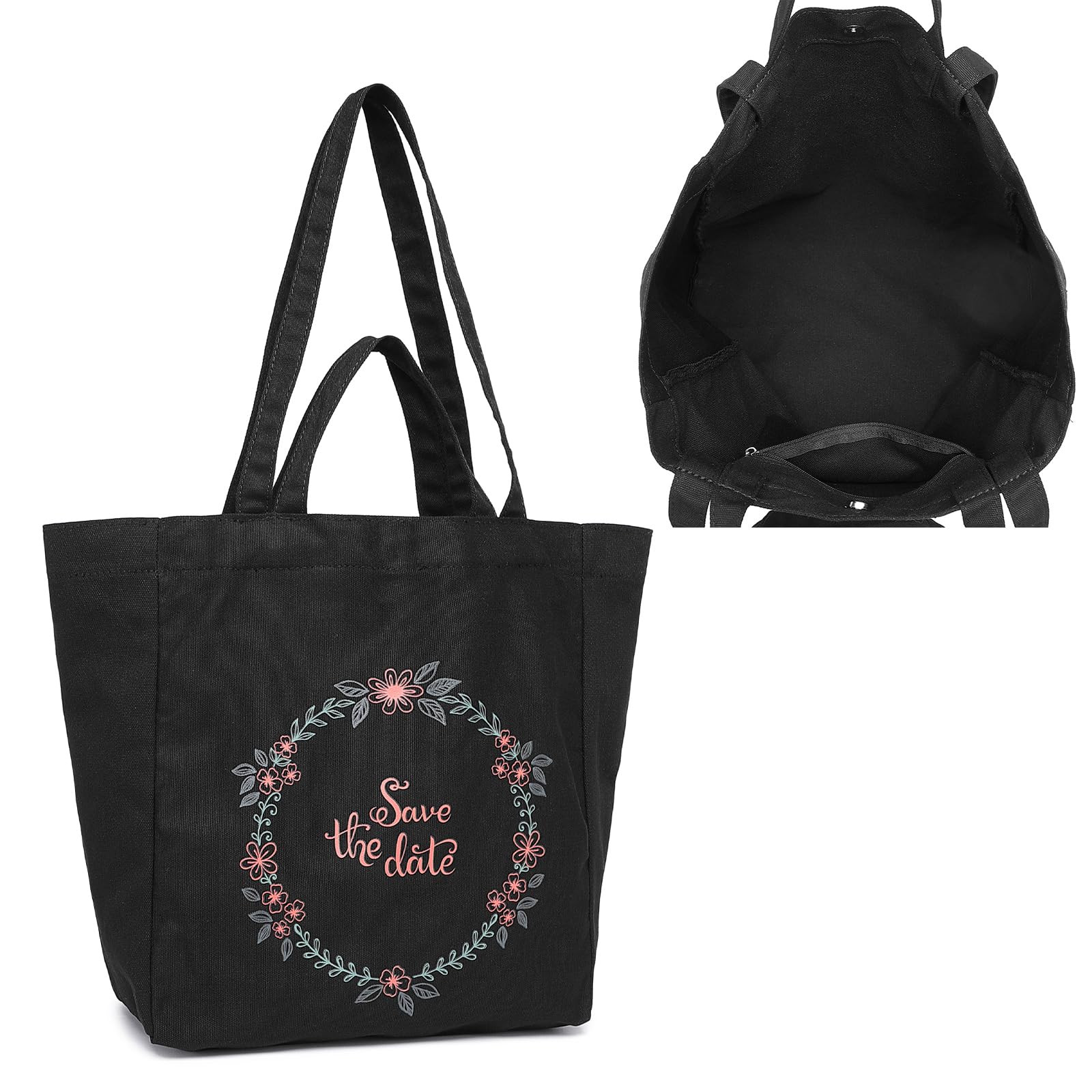 Miss Lulu Women Tote Bag Reusable, Foldable Shoulder Bag, Canvas Bag for School, Large Totes For Kids Teens Casual Shopping Beach Travel Mom Storage