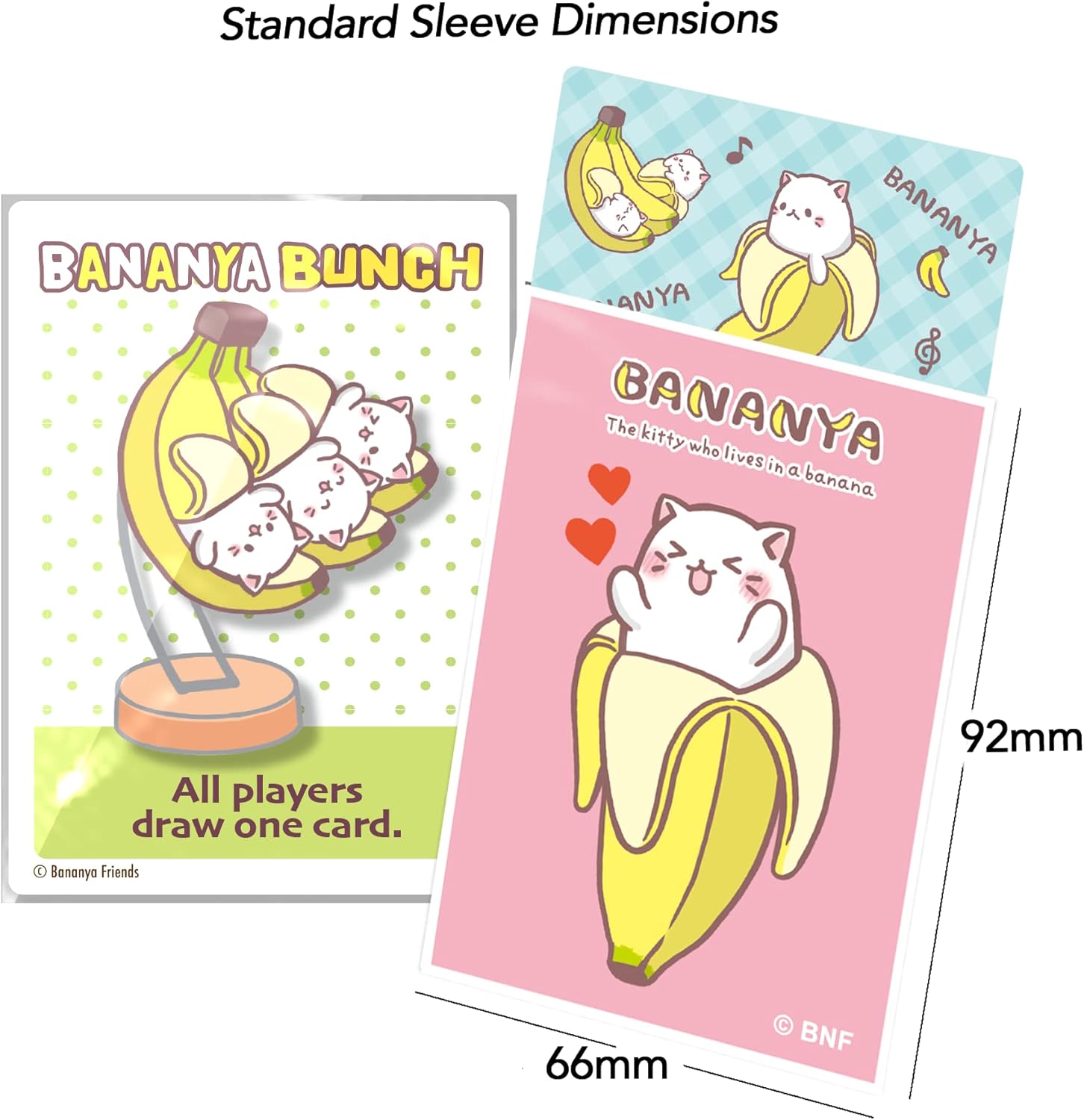 Bananya Standard Sleeves Lovey Bananya (Pink)