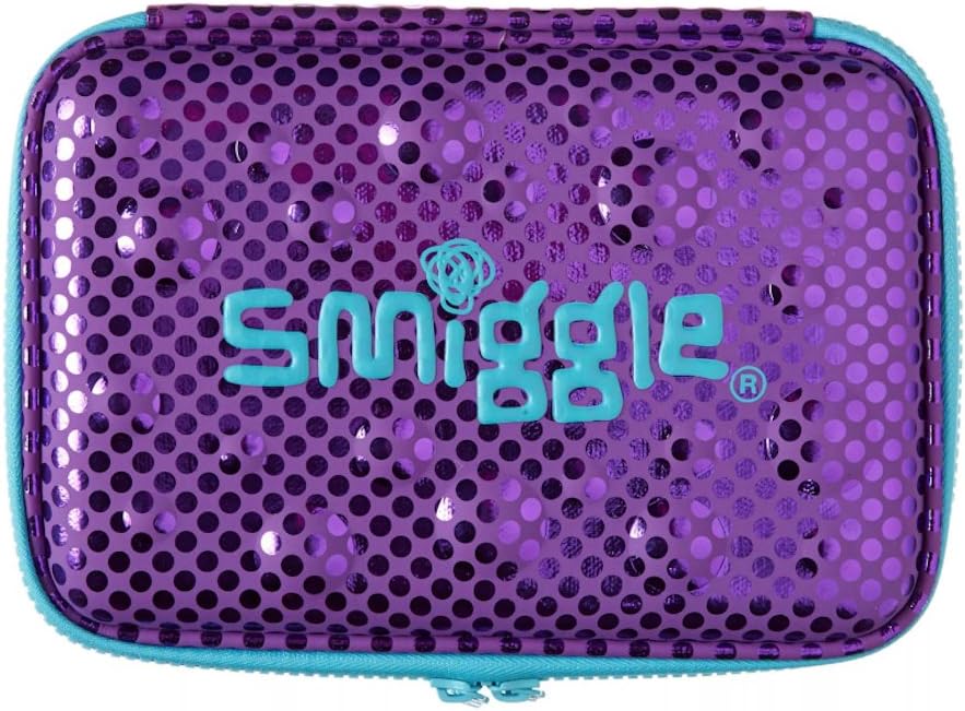 Smiggle Pencil Case - Funky Metallic Double-Up Hardtop (Purple)