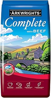 Arkwrights Complete with Beef Dry Dog Food 15kg - Complete Nutrition for Working and Sporting Adult Dogs - Healthy, Nutritious Dry Dog Biscuits