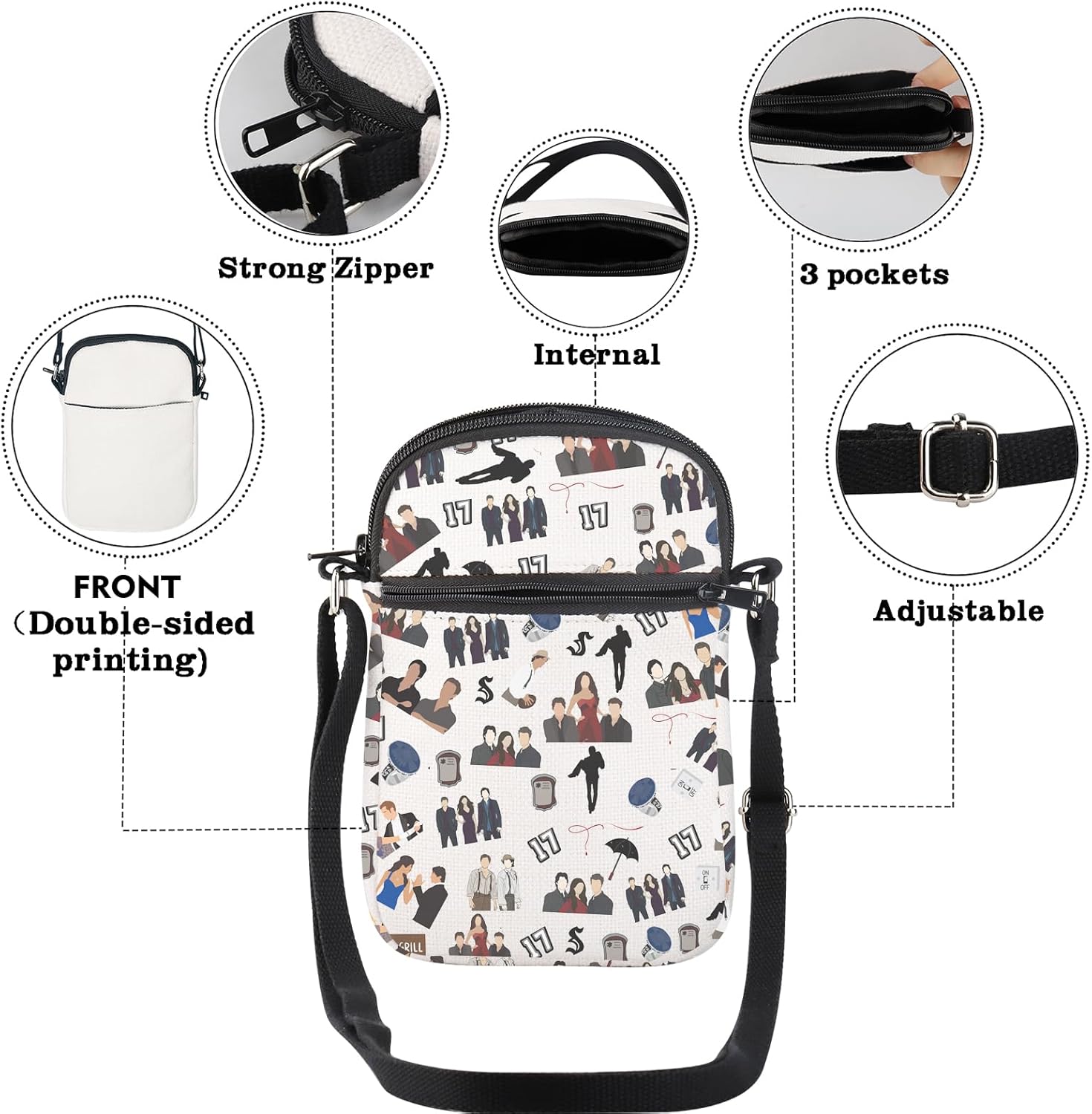 CMNIM Horror Movie Gift TV Show Character Mini Crossbody Bag I Feeling Shoulder Bag for Bro Fan - Image 4