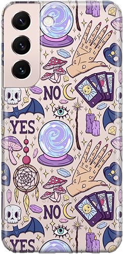 Miniatura 4 de Funda para teléfono compatible con Samsung Galaxy S25 S24 S23 Ultra S22 Plus S21 FE S20 Note 20 Witchcraft Dreamcatcher Tarot tarjetas, parachoques