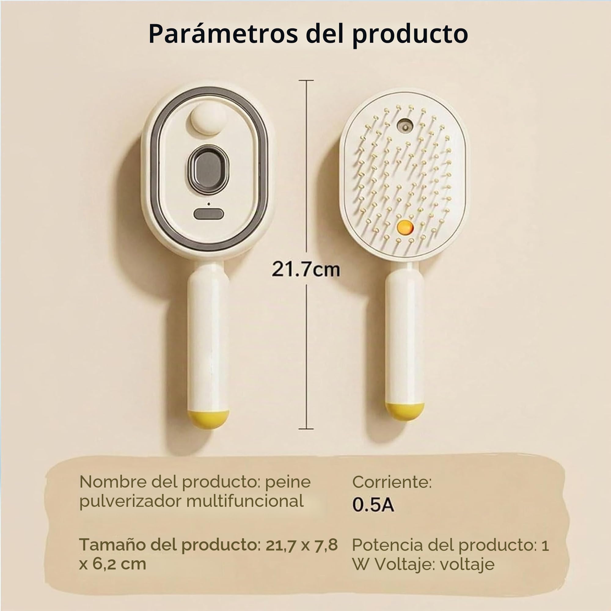 Cepillo de vapor eléctrico, alisador de cabello recargable con aerosol, peine desenredante antiestático 3 en 1 y masaje con cojín de aire, herramienta inalámbrica portátil para alisar el estilo y