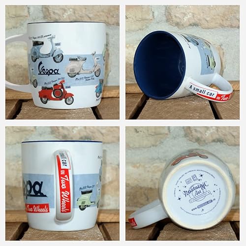 Miniatura 3 de Nostalgic-Art Taza de café retro, Vespa - Tabla de modelos - Idea de regalo para los fanáticos de los scooters, taza grande de cerámica, diseño