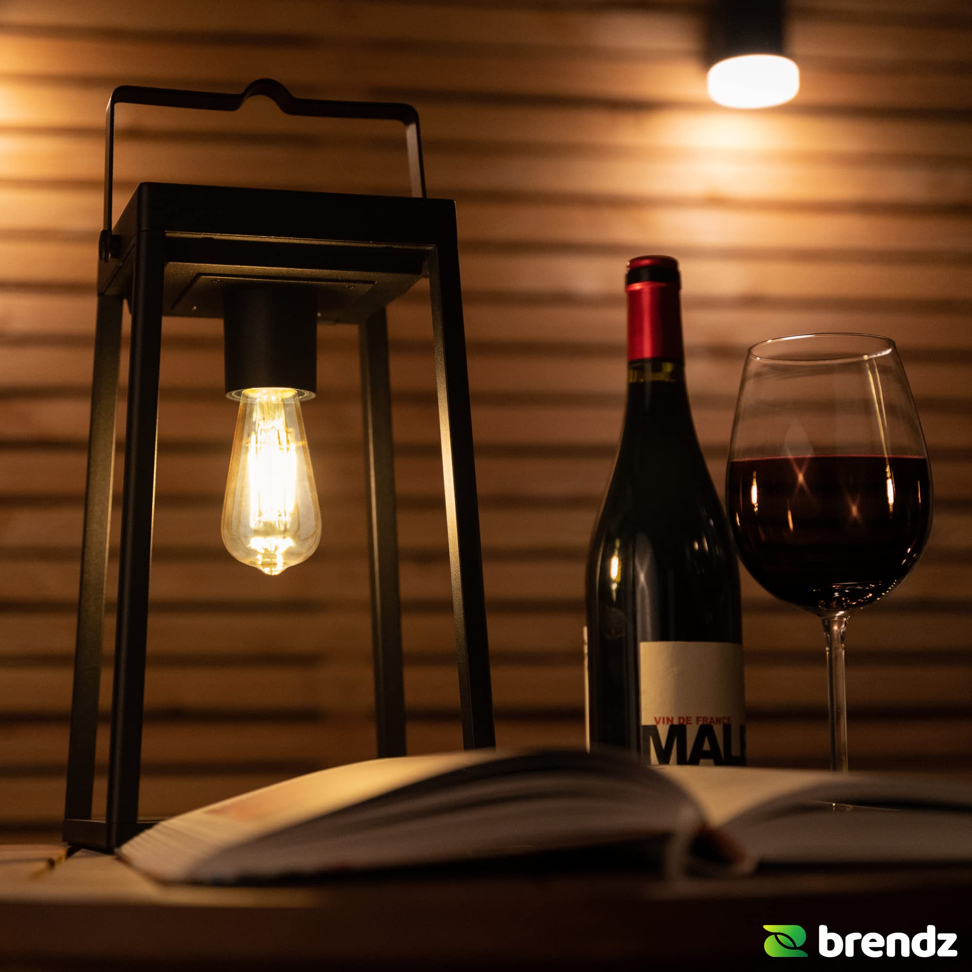Brendz Lampada Solare da Tavolo, IP44 Impermeabile, Lanterne Solari da Esterno, 3 Modalità di Luce, Batteria Ricaricabile via USB-C, Lanterna Solare da Esterno, Lampada da Tavolo Esterno, Tampa