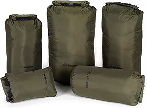 Snugpak Dri-Sak, Waterproof Storage Bag with Roll and Clip Seal, Medium, Olive