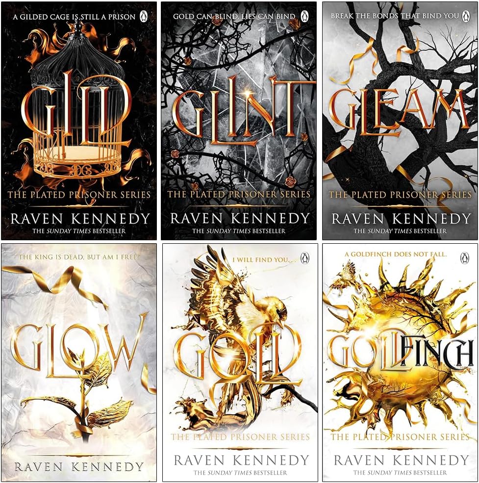 The Plated Prisoner Series 5 Books Collection Set by Raven Kennedy (Gild, Glint, Gleam, Glow, Gold)