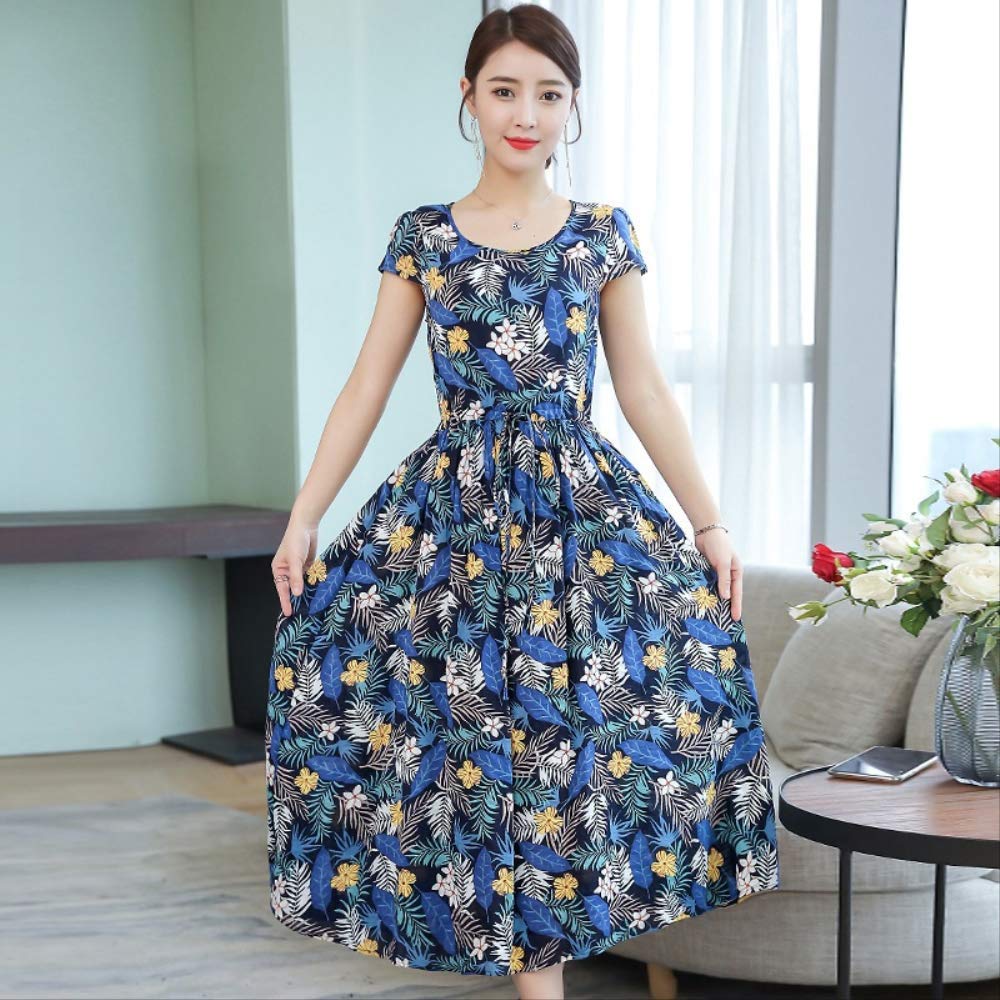 Mensdxa Dress 19 New Korean Summer Dress Cotton And Linen Large Size Loose Thin Long Skirt Comfortable Dress L Blue Buy Online At Best Price In Uae Amazon Ae