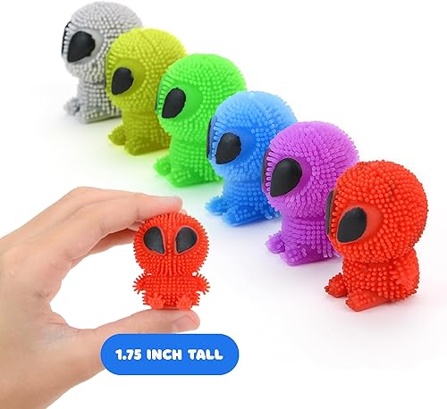 Miniatura 4 de Juguetes alienígenas para niños, juguetes alienígenas de 1.75 pulgadas para niños, divertidos juguetes esponjosos para recuerdos de fiesta, bolsas